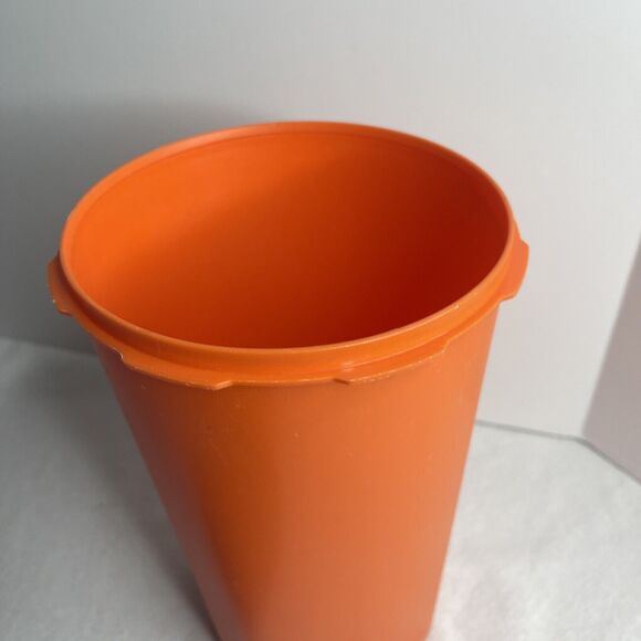 Folgers AromaSeal Vintage Tupperware 11” Tall Orange Black Lid Coffee Rare - Picture 14 of 15